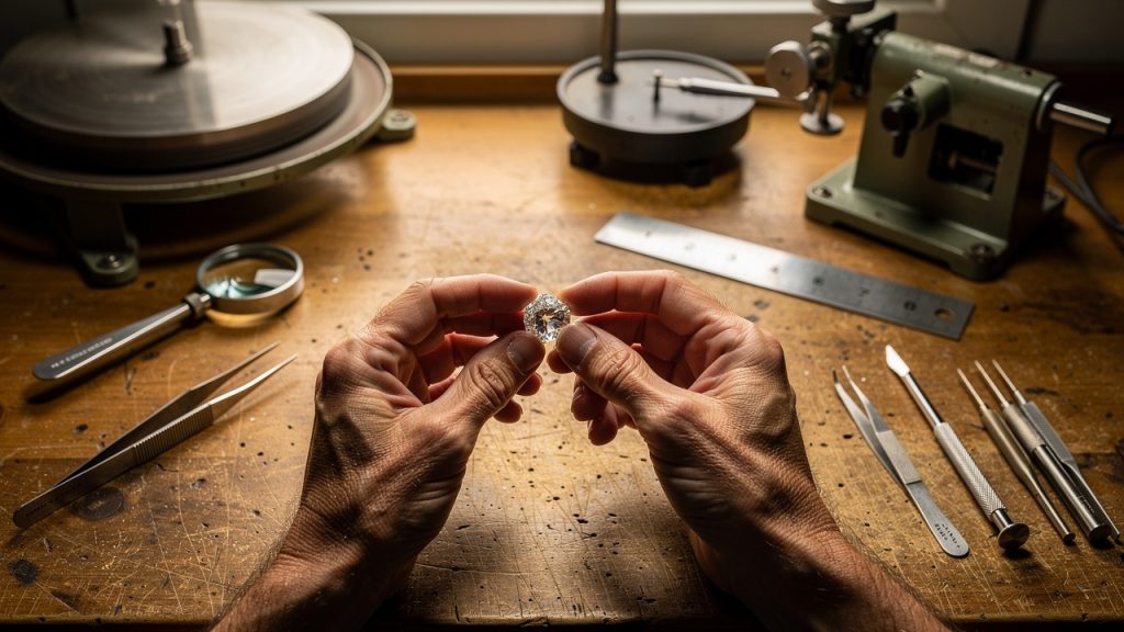 Why More Couples Are Choosing Ethical Diamonds Now 2 Hands preparing fresh food ingredients on a wooden table.